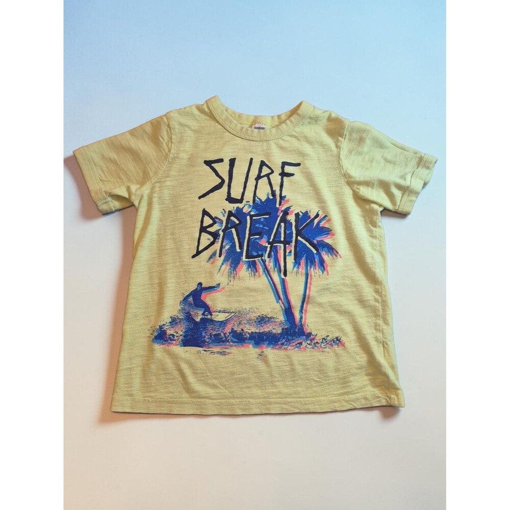 OshKosh B'gosh Yellow Surf Break Graphic 100% Cotton Tee 4T